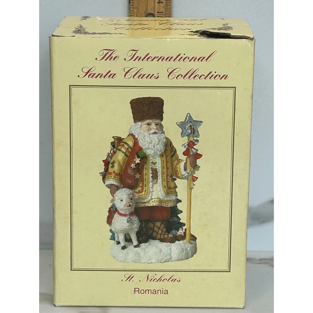 International Santa Claus Collection St Nicholas Romania 2002 Figurine SC60 Box